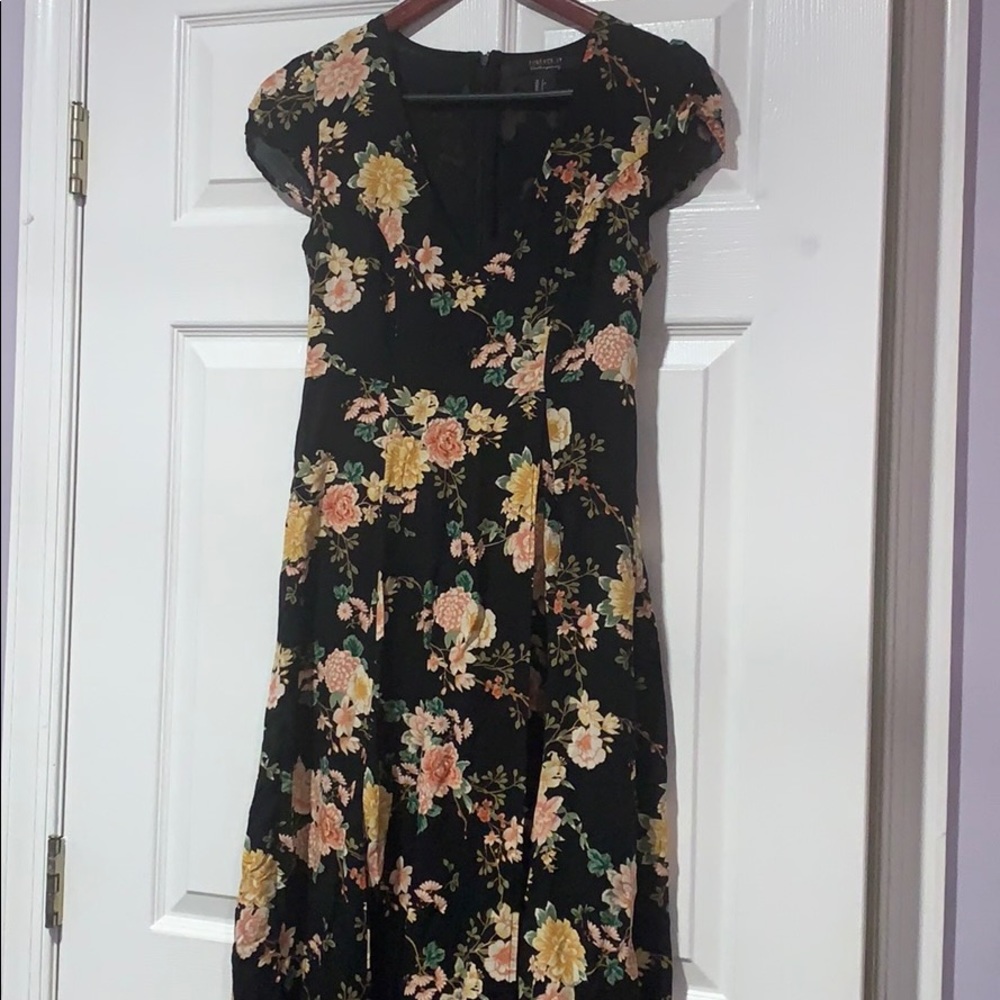 Floral romper that looks like a a maxi dress